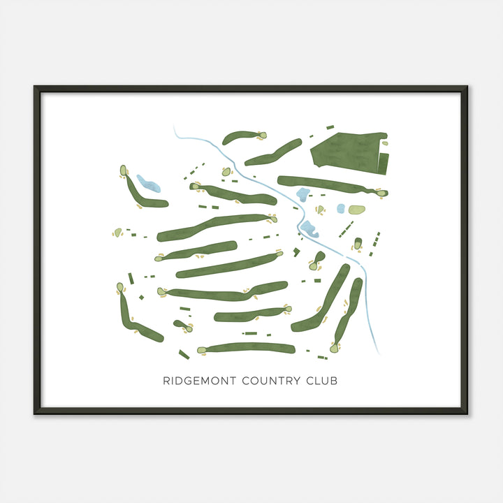 Print of Ridgemont Country Club Modern Map