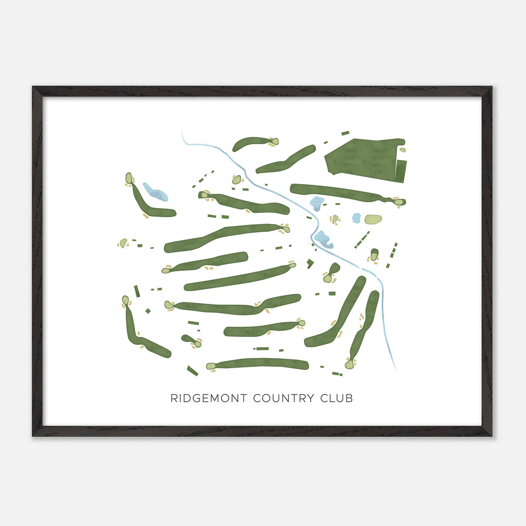 Print of Ridgemont Country Club Modern Map