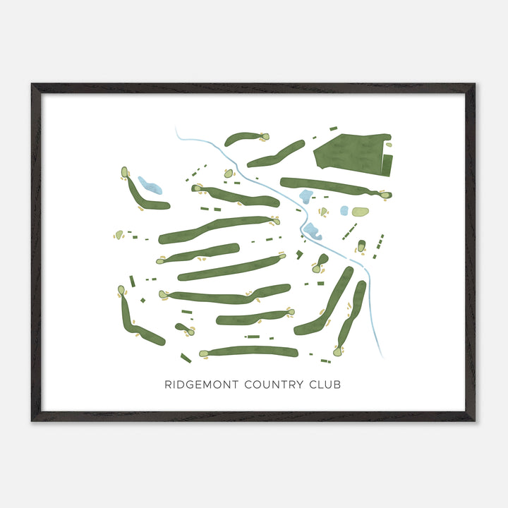 Print of Ridgemont Country Club Modern Map