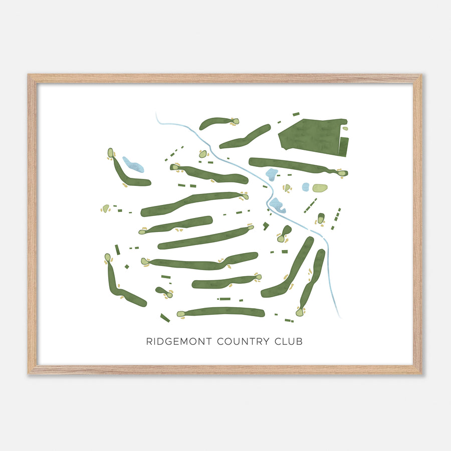 Print of Ridgemont Country Club Modern Map