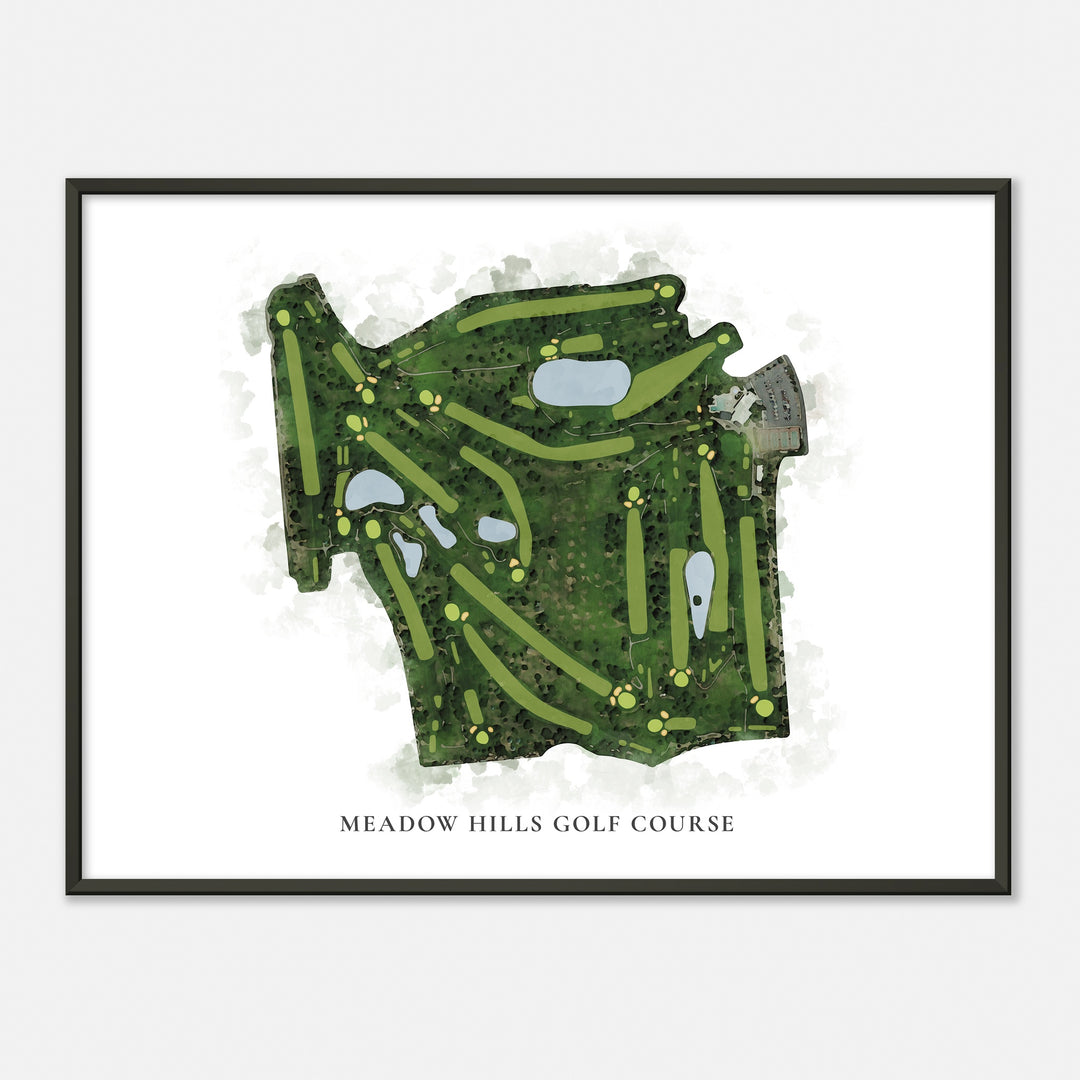 Print of Meadow Hills Golf Course Classic Map