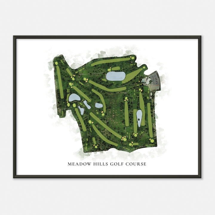 Print of Meadow Hills Golf Course Classic Map