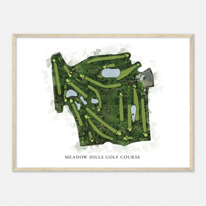 Print of Meadow Hills Golf Course Classic Map