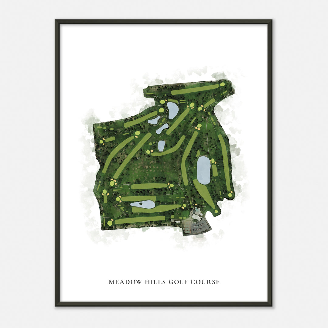 Print of Meadow Hills Golf Course Classic Map