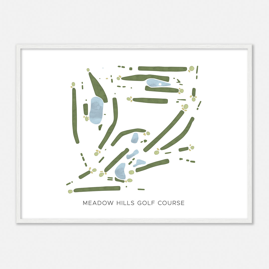 Print of Meadow Hills Golf Course Modern Map