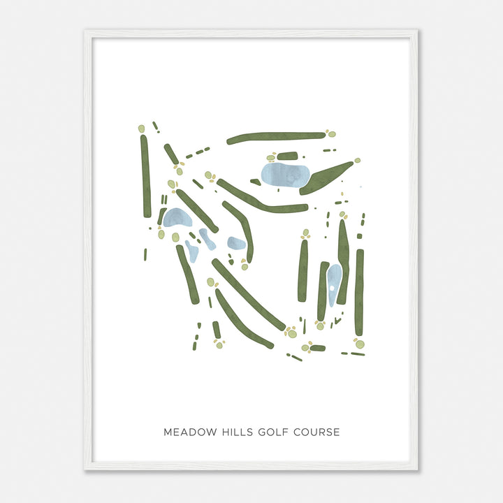 Print of Meadow Hills Golf Course Modern Map