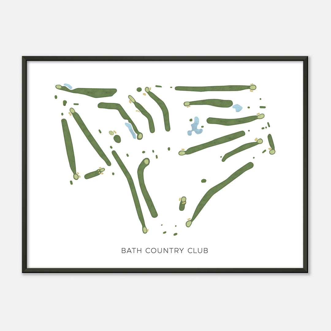 Print of Bath Country Club Modern Map