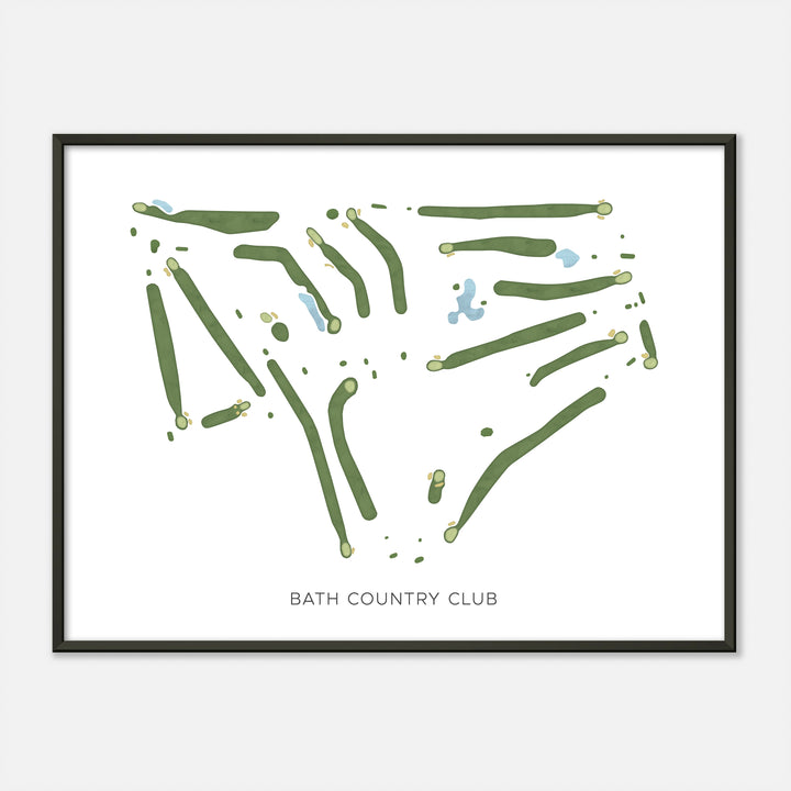 Print of Bath Country Club Modern Map