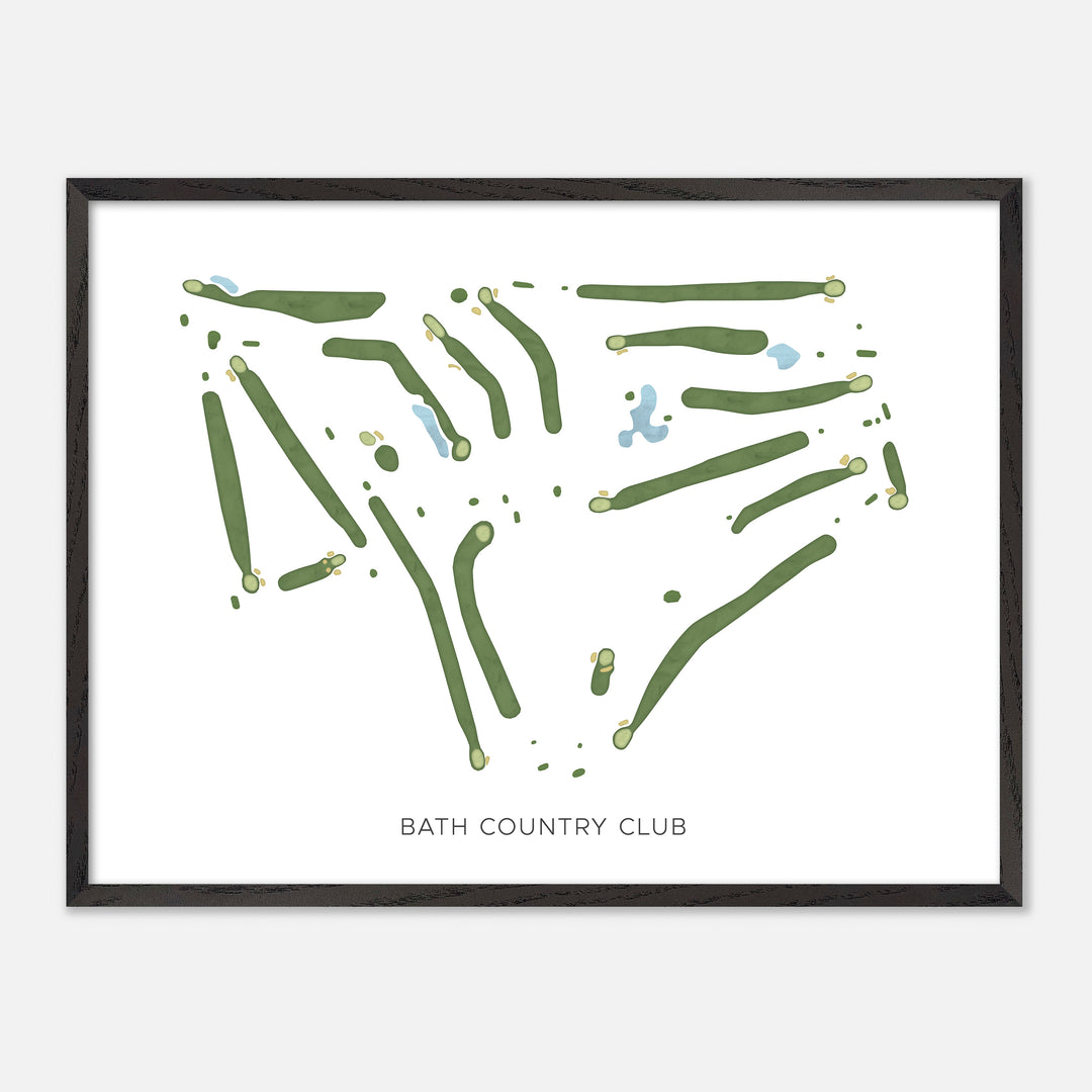 Print of Bath Country Club Modern Map