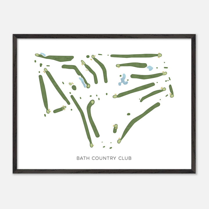 Print of Bath Country Club Modern Map