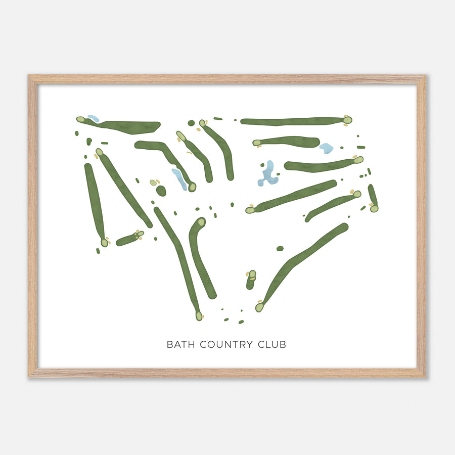 Print of Bath Country Club Modern Map