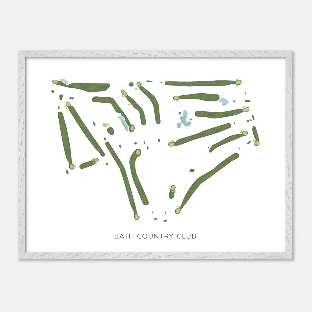 Print of Bath Country Club Modern Map