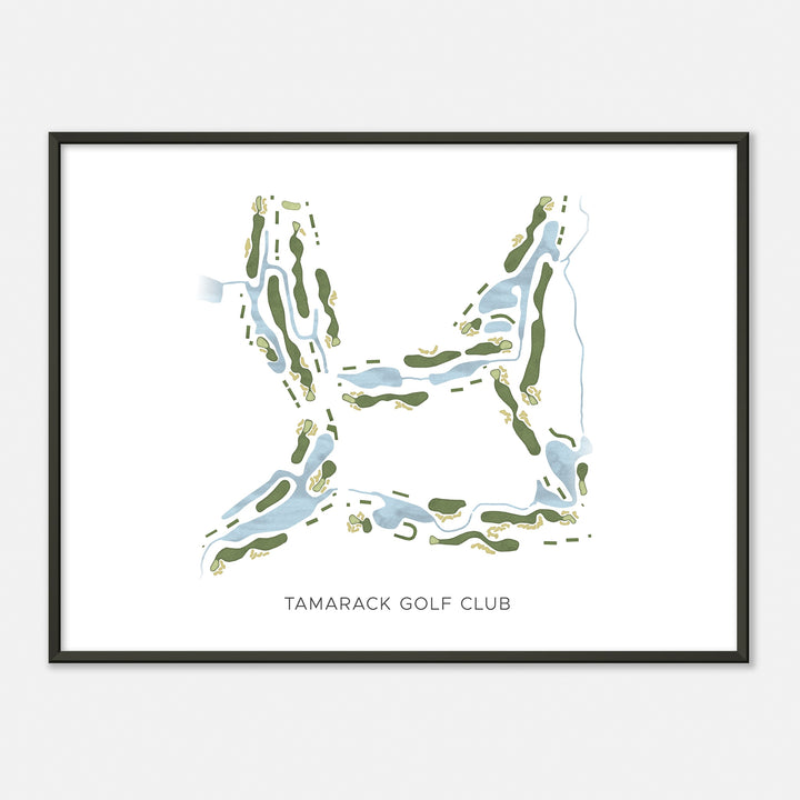 Print of Tamarack Golf Club Modern Map