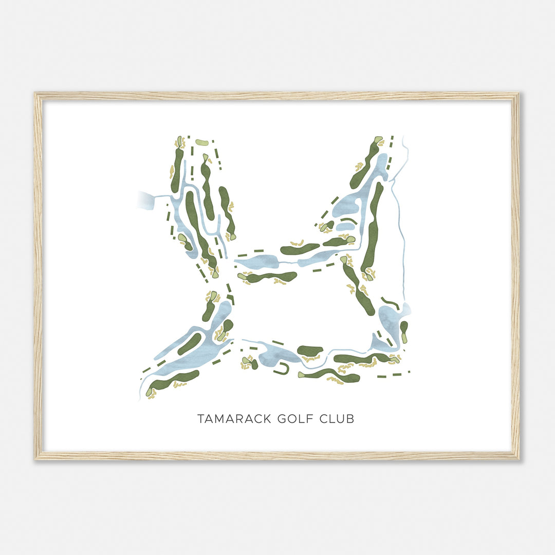 Print of Tamarack Golf Club Modern Map
