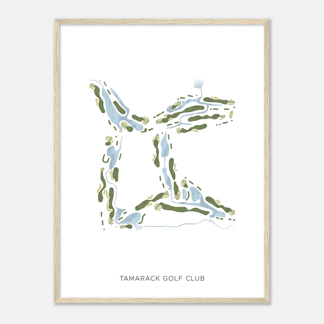Print of Tamarack Golf Club Modern Map