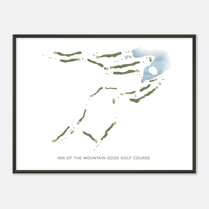 Print of Inn Of The Mountain Gods Golf Course Modern Map