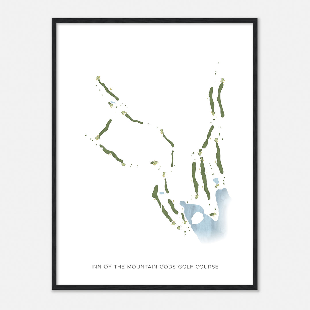 Print of Inn Of The Mountain Gods Golf Course Modern Map