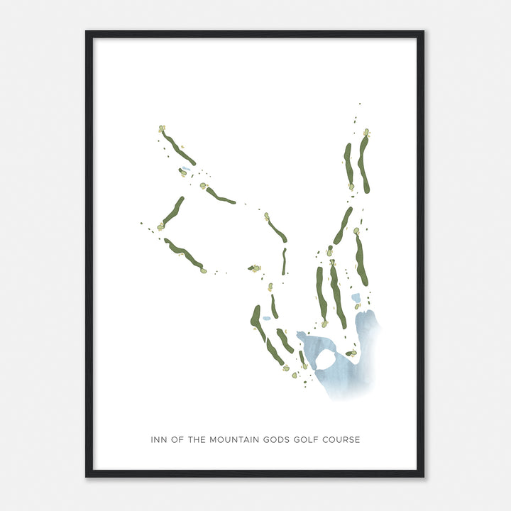 Print of Inn Of The Mountain Gods Golf Course Modern Map