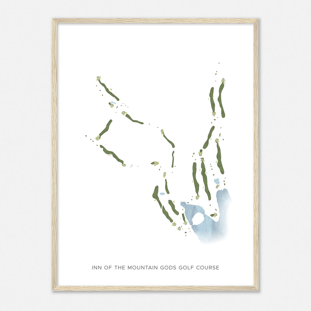 Print of Inn Of The Mountain Gods Golf Course Modern Map