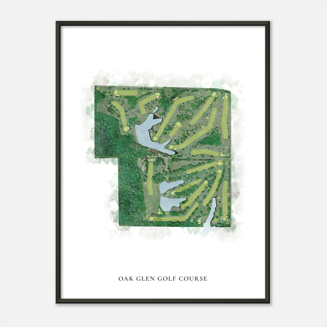 Print of Oak Glen Golf Course Classic Map