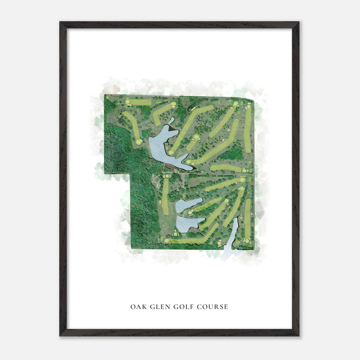 Print of Oak Glen Golf Course Classic Map