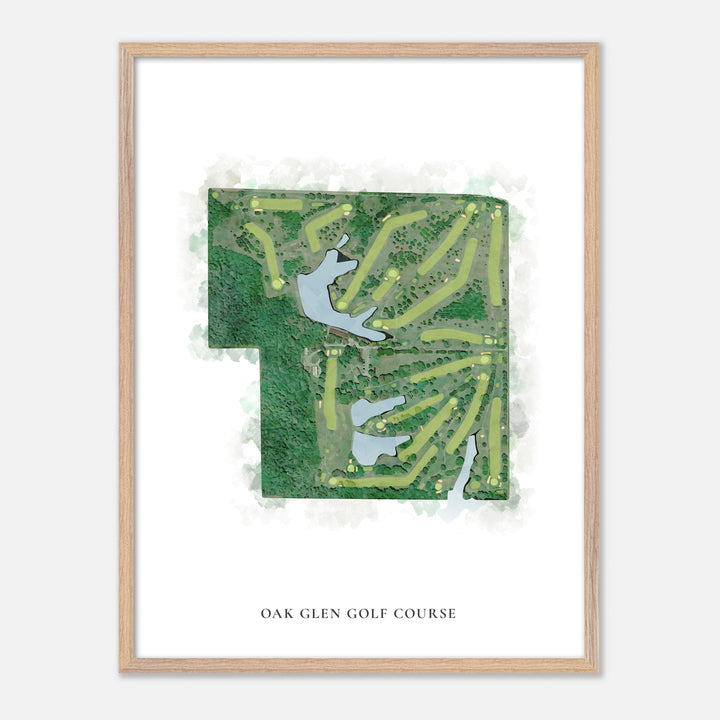 Print of Oak Glen Golf Course Classic Map