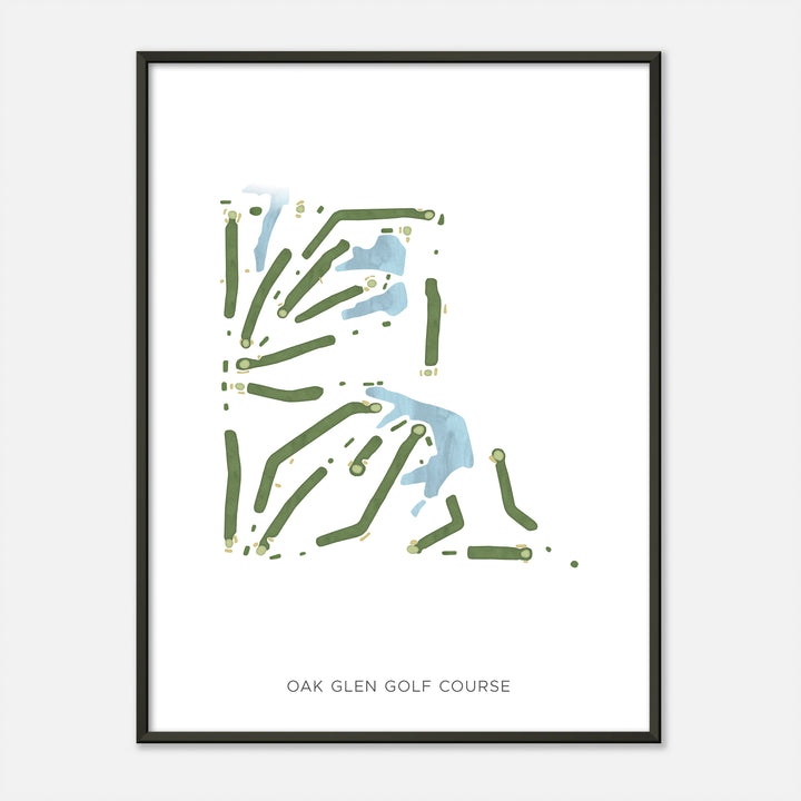Print of Oak Glen Golf Course Modern Map