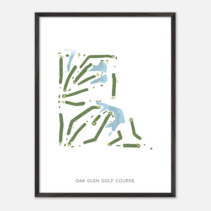 Print of Oak Glen Golf Course Modern Map