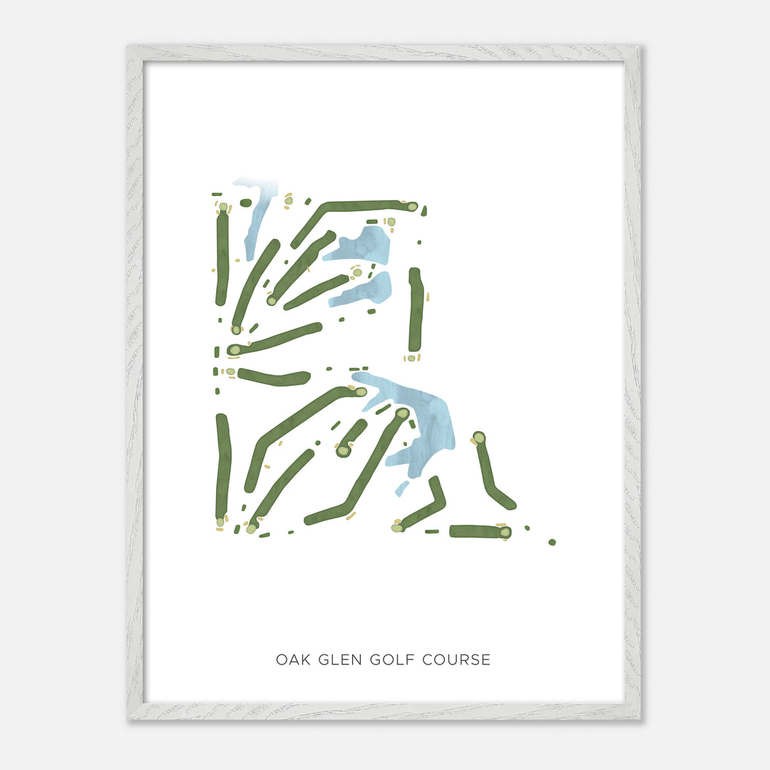 Print of Oak Glen Golf Course Modern Map