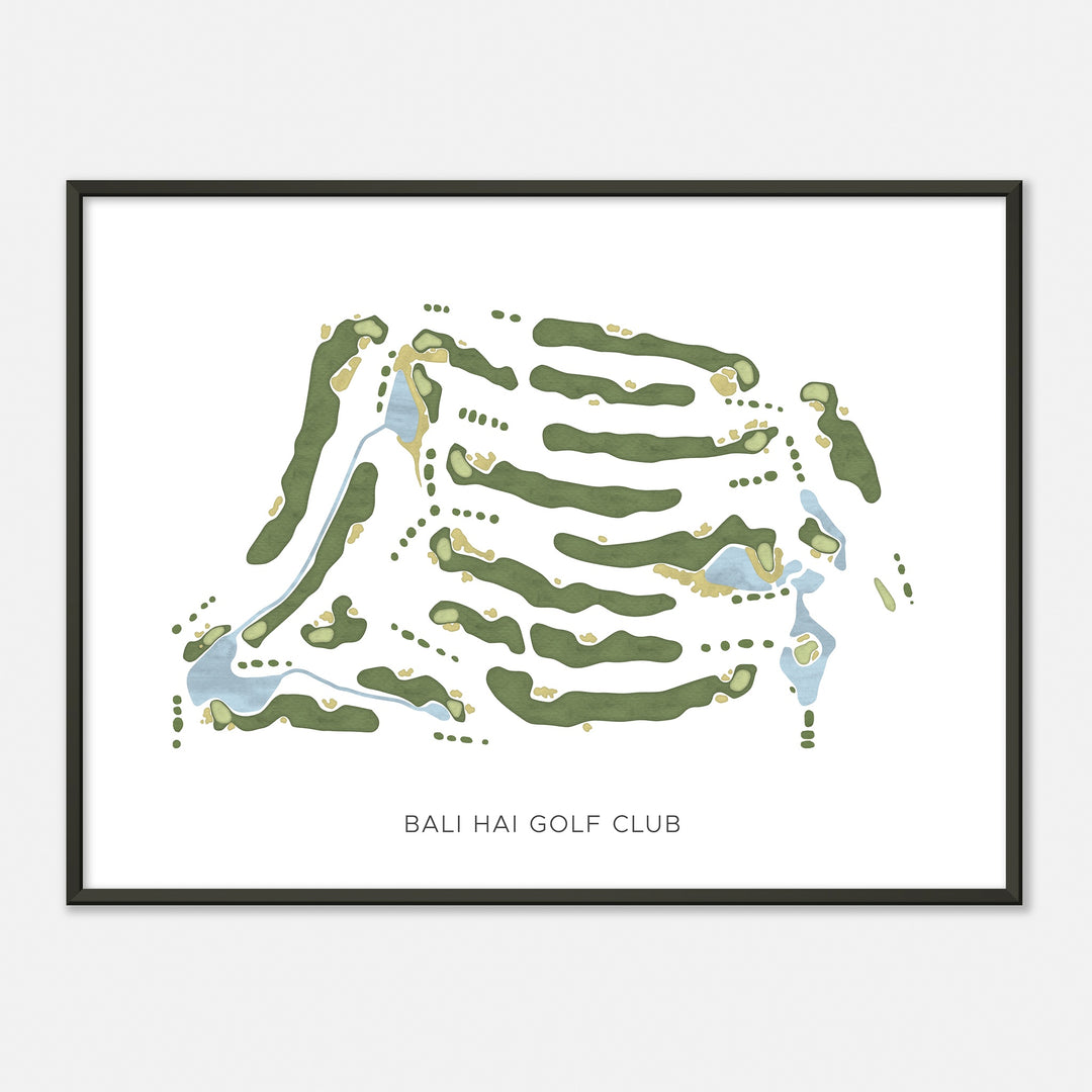 Print of Bali Hai Golf Club Modern Map
