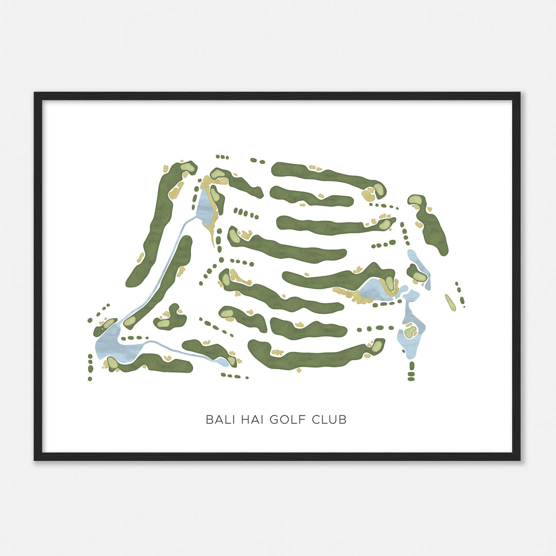 Print of Bali Hai Golf Club Modern Map