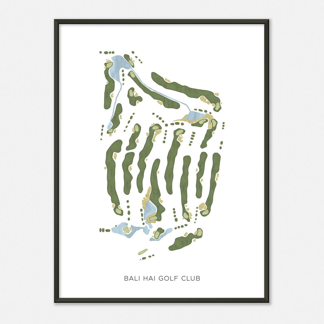 Print of Bali Hai Golf Club Modern Map