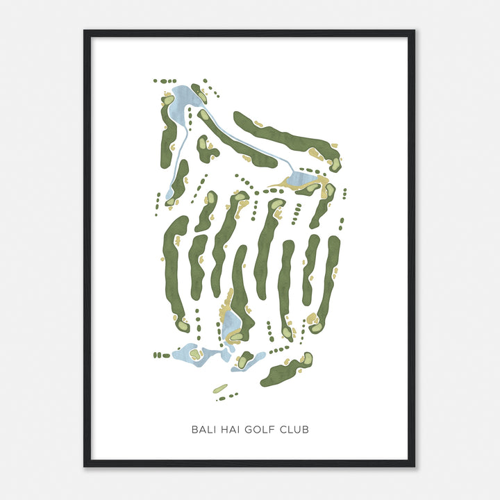 Print of Bali Hai Golf Club Modern Map