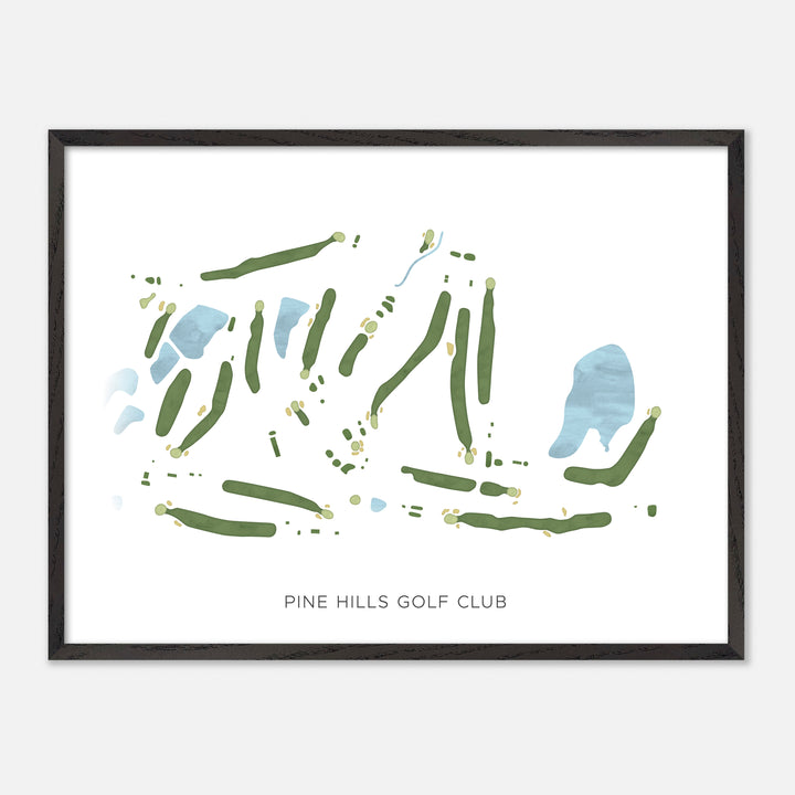 Print of Pine Hills Golf Club Modern Map