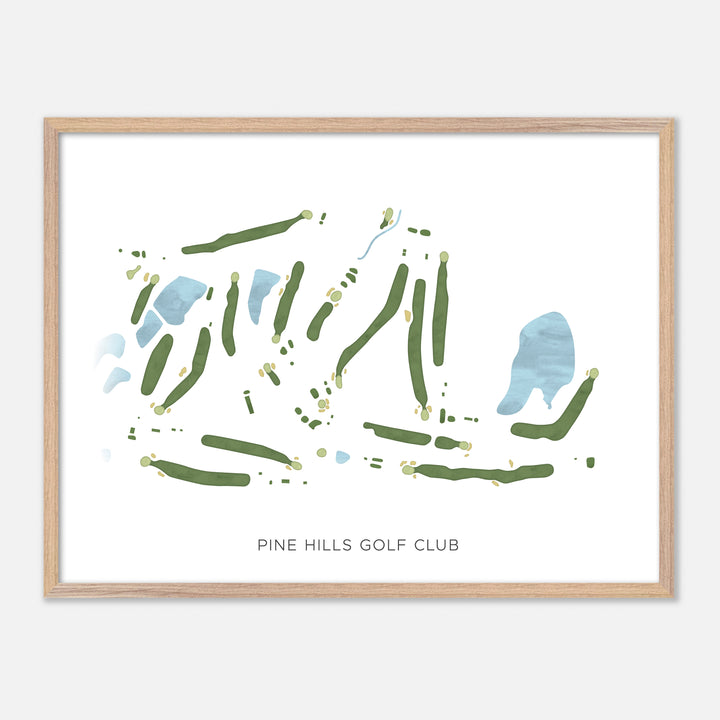 Print of Pine Hills Golf Club Modern Map