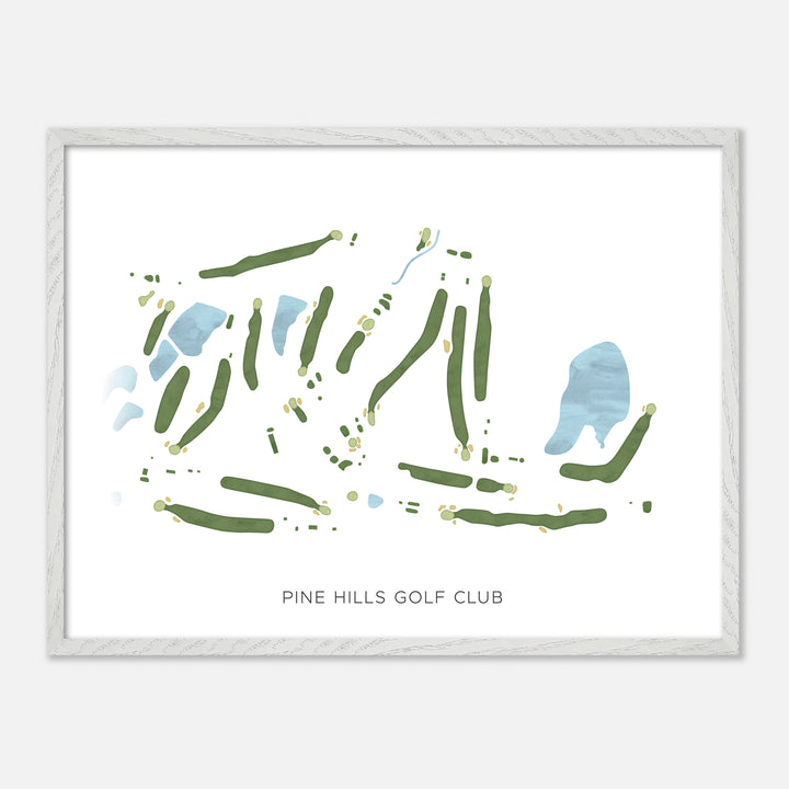 Print of Pine Hills Golf Club Modern Map