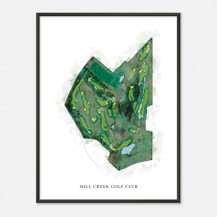 Print of Mill Creek Golf Club Classic Map