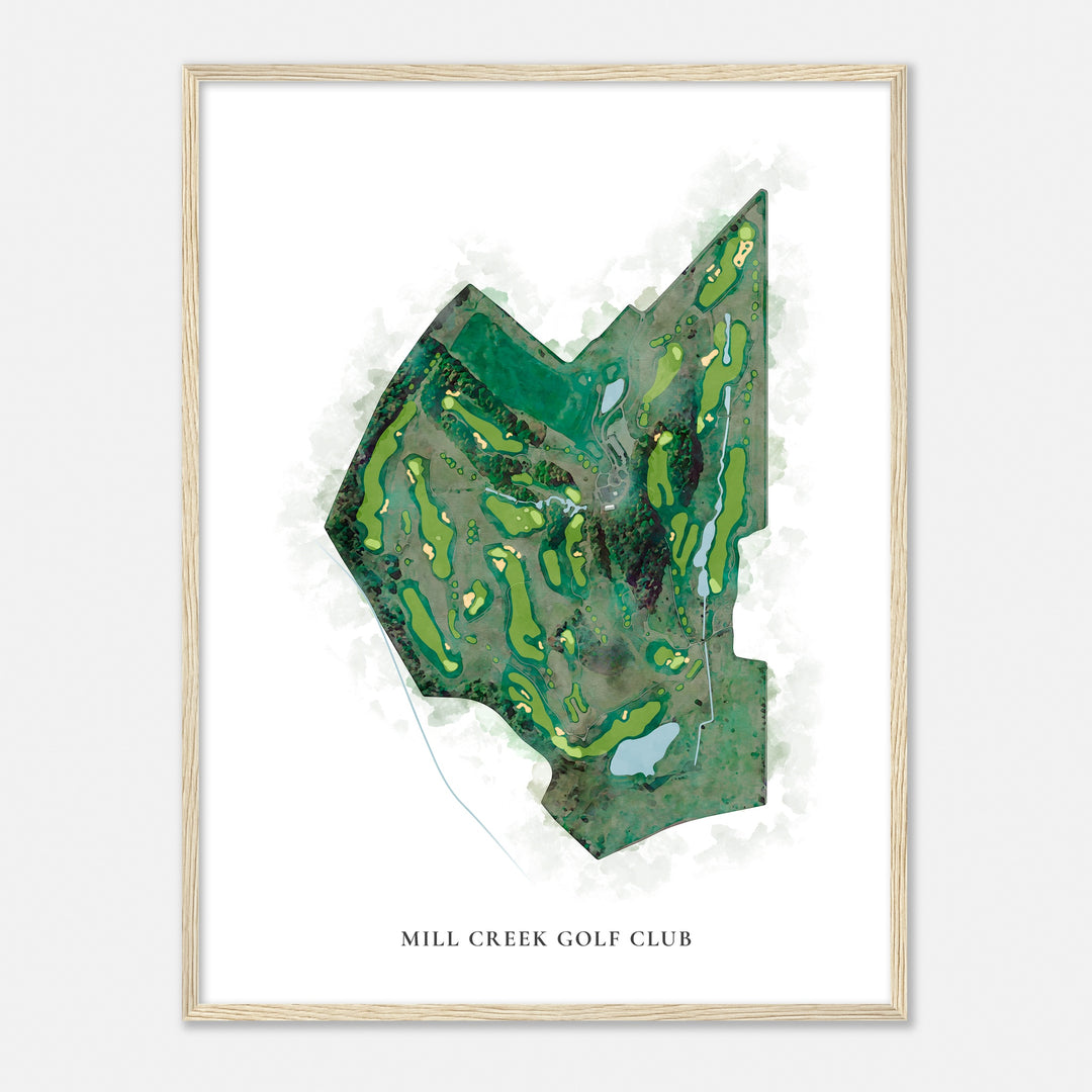 Print of Mill Creek Golf Club Classic Map
