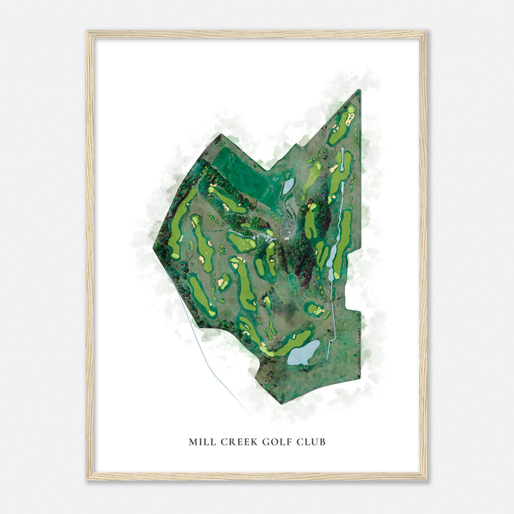 Print of Mill Creek Golf Club Classic Map