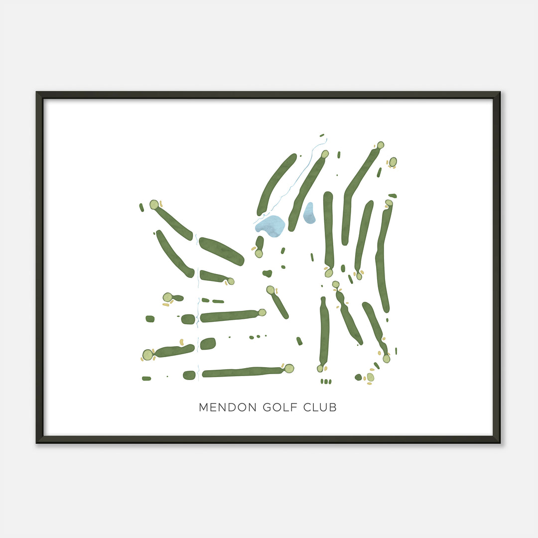Print of Mendon Golf Club Modern Map