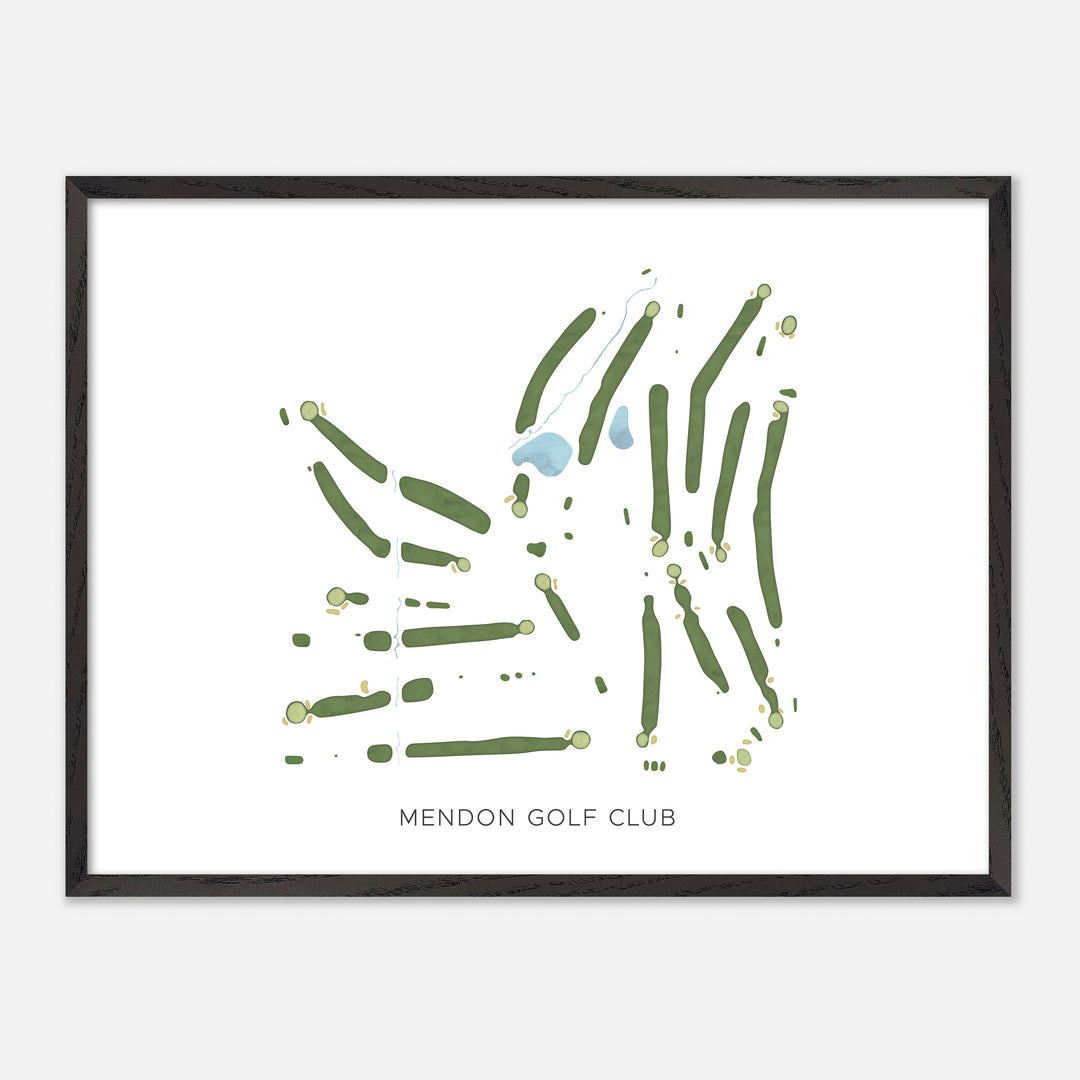 Print of Mendon Golf Club Modern Map