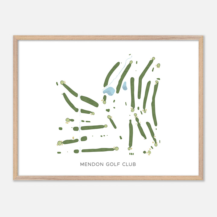 Print of Mendon Golf Club Modern Map