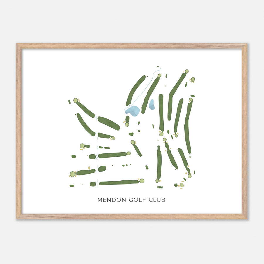 Print of Mendon Golf Club Modern Map