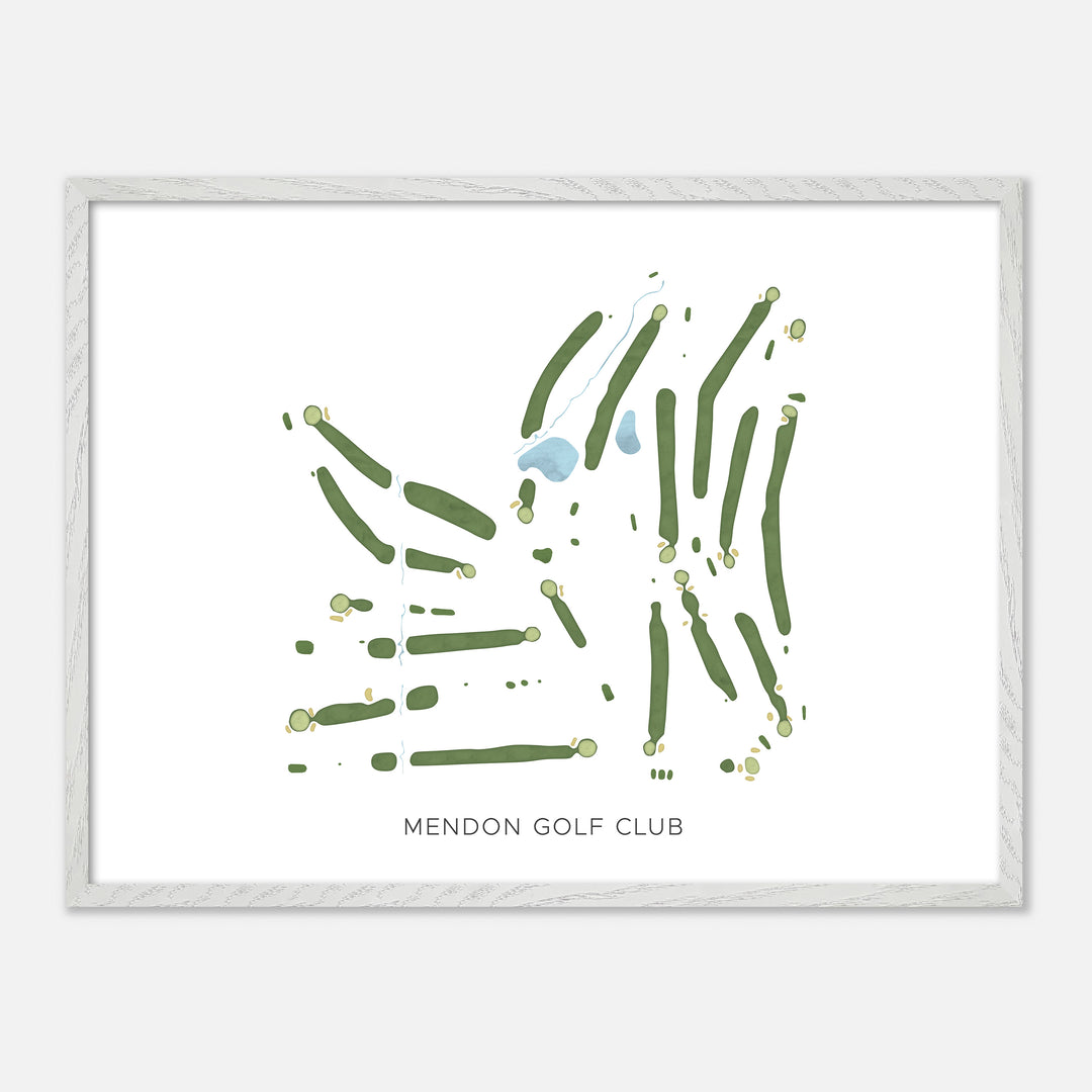 Print of Mendon Golf Club Modern Map