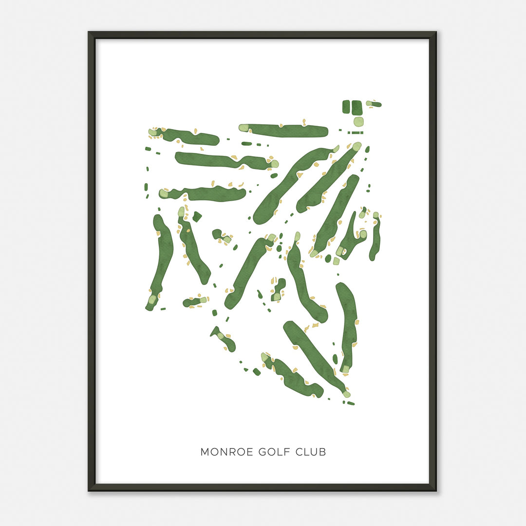 Print of Monroe Golf Club Modern Map
