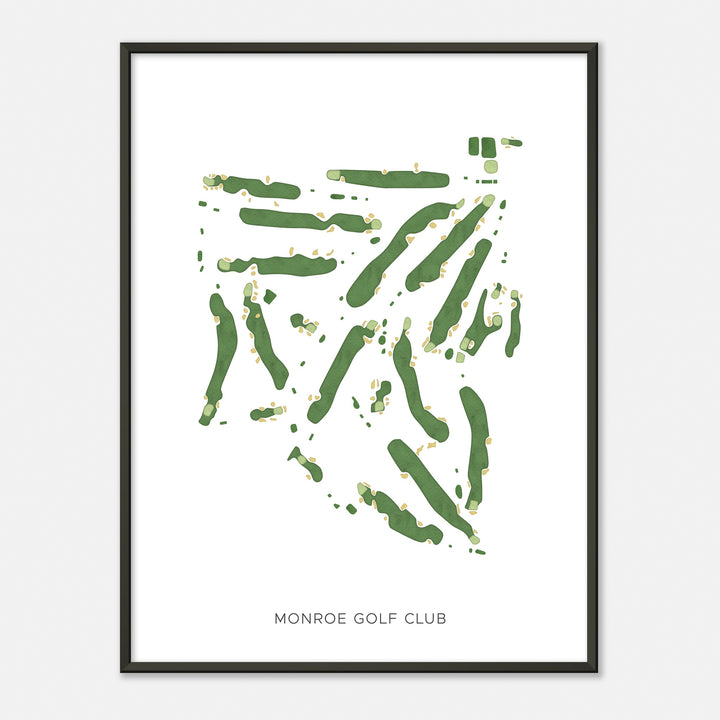 Print of Monroe Golf Club Modern Map