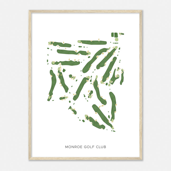 Print of Monroe Golf Club Modern Map