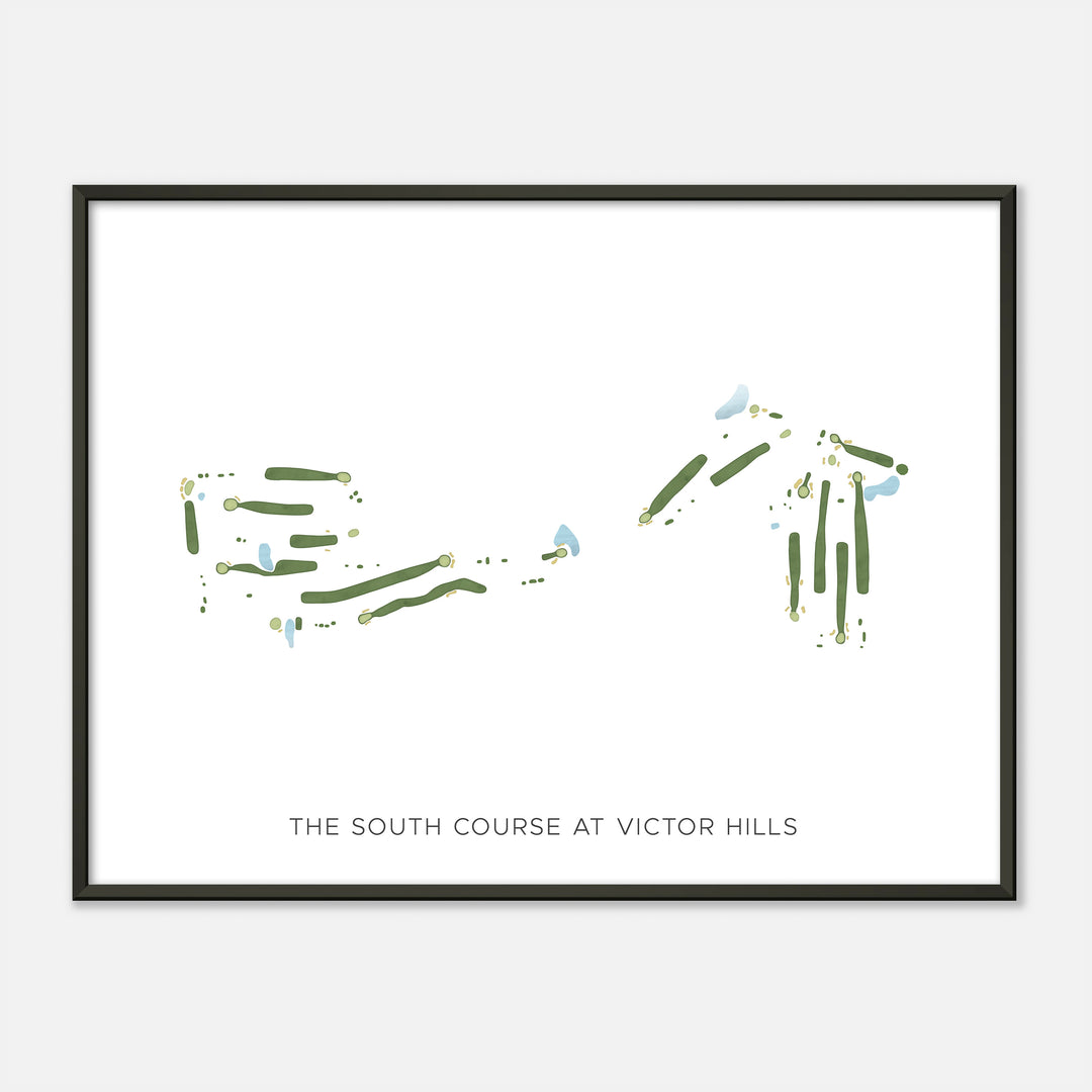 Print of The South Course At Victor Hills Modern Map