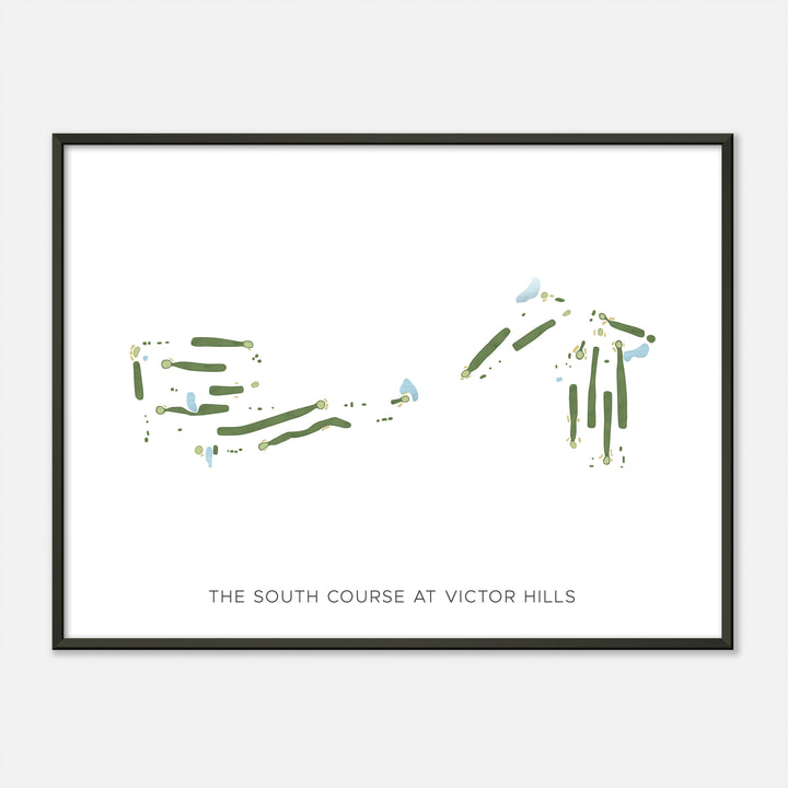 Print of The South Course At Victor Hills Modern Map