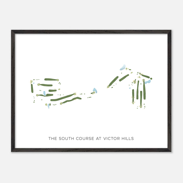 Print of The South Course At Victor Hills Modern Map